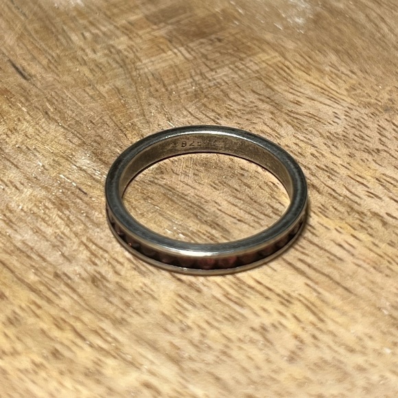 Pink CZ 925 Sterling Silver Stacker Ring - Picture 10 of 13